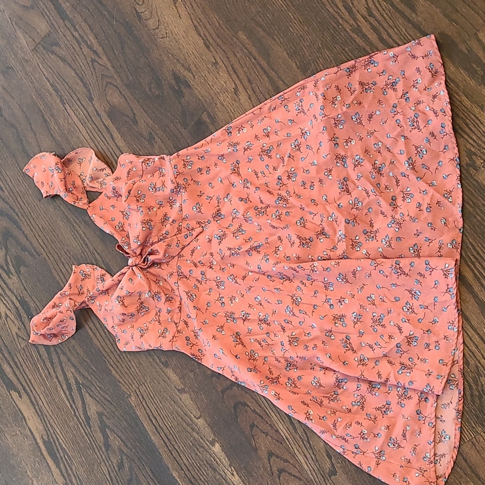 Ruffle Sleeve Fit and Flare Floral Dress